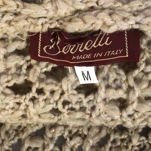 BERRITTI ... Beautiful women’s open front sweater  sz M  tan ... bolero style - Picture 3 of 5